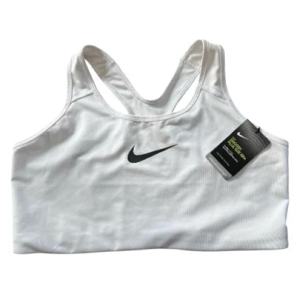 Nike Swoosh Plus Size White Dri-FIT Medium Support Sports Bra Size 2X - Picture 4 of 9